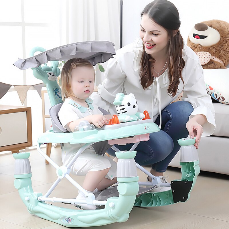 Safety Baby Walker Multifuncion Antirollover Folding Newborn Learning Walking Car Anti-O Leg Musical Baby Walker With Wheels  BX1310 pink A Official JT Merch