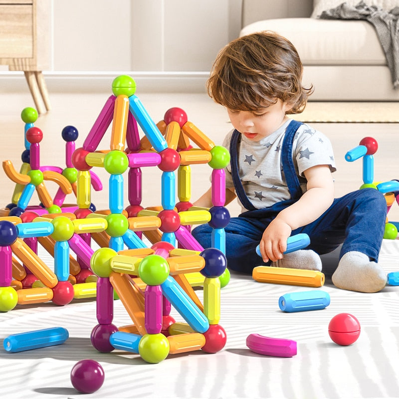 Kids Magnetic Construction Set Magnetic Balls Stick Building Blocks Montessori Educational Toys For Children Gift  BX1310 12PCS Official JT Merch